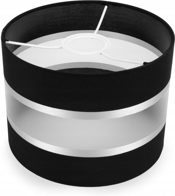 Moderner Lampenschirm 20cm Chromstreifen Auswahl Aus 8 Farben