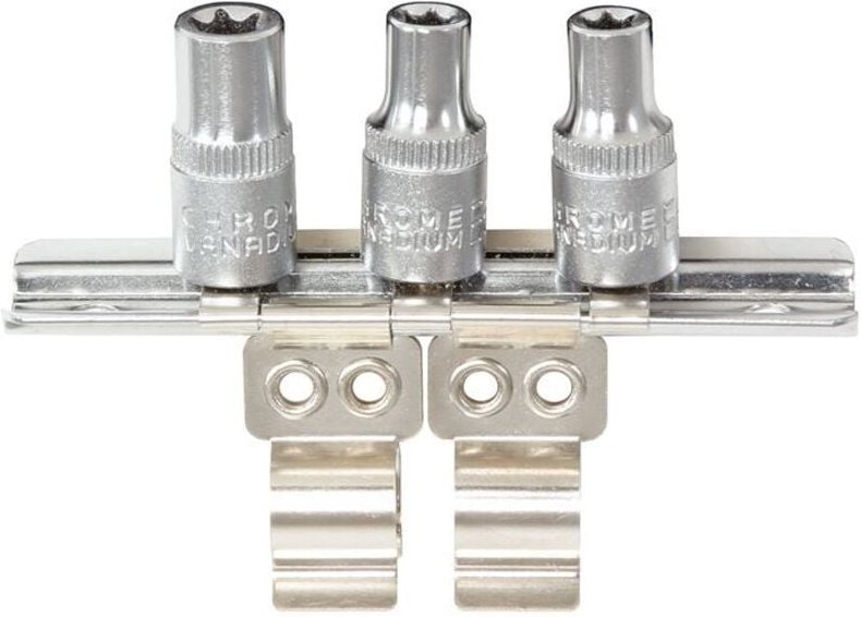 Ks Tools 911.1180-3 1/4 Clipleiste mit Halterung für 3 Nüsse