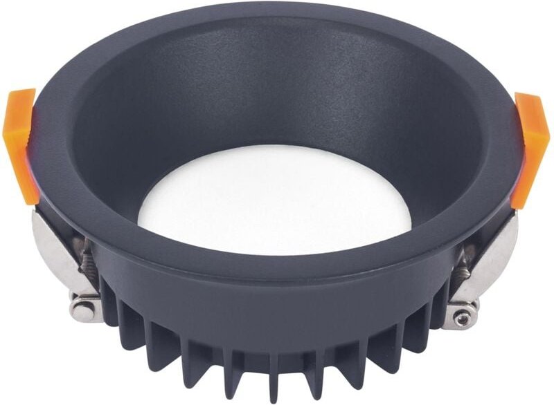 Jet downlight redondo con luz blanco cálido 3000K en color negro ø 120mm