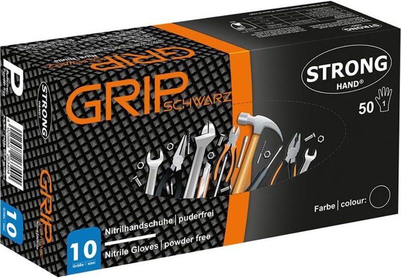 Einweghandschuhe Grip Orange Größe 10 orange Nitril en 21420 en 388 en 374 PSA-Kategorie iii