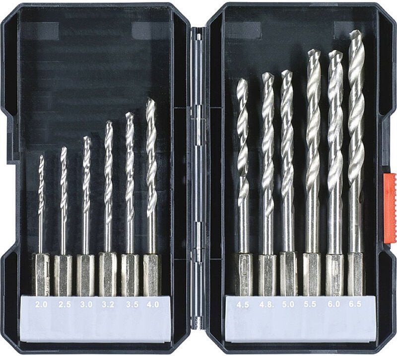 kwb 108810 HSS Metall-Spiralbohrer-Set 12teilig DIN 338 1/4" (6.3 mm) 12 St.
