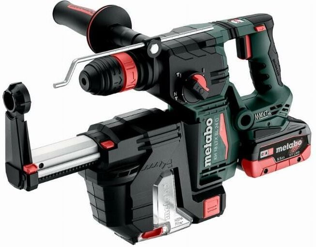 Metabo - Akku-Kombihammer kh 18 ltx bl 24 q Set isa, incl. 2x Akku LiHD 5,5 Ah, Schnellladegerät, Staubabsaugung, Zubehö...