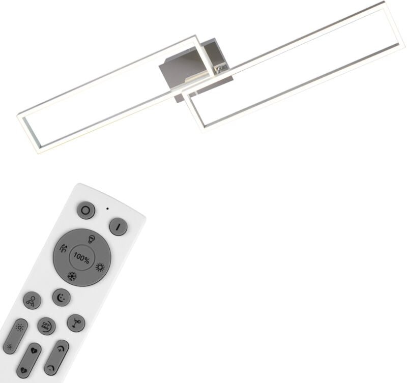 Di-Ka LED Deckenleuchte Frame WIFI CCT LED mit Fernbedienung chrom - alu Deckenleuchte