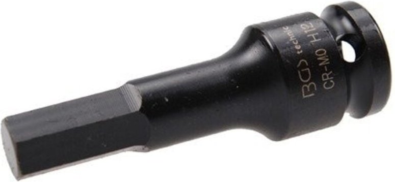BGS Kraft-Bit-Einsatz Antrieb Innenvierkant 12,5 mm (1/2") Innensechskant 12 mm - 5481-M12