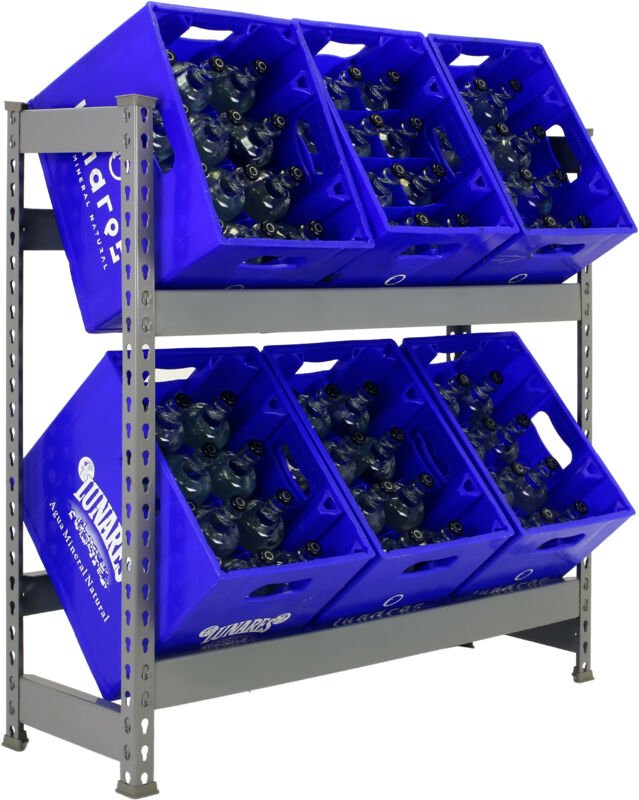 Metallregale Flaschenregal KIT SIMONBOTTLE 2-1000x1000x300 GRAU