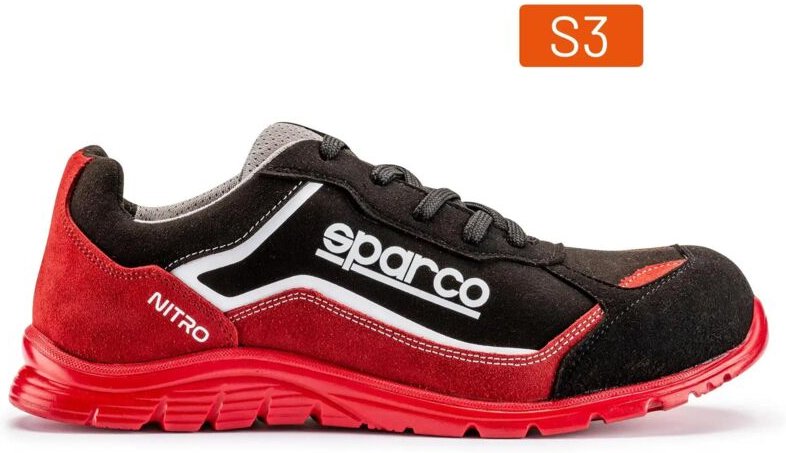 07522RSNR Nitro Marcus esd S3 src Sicherheitsschuh, Rot/Schwarz, 44 - Sparco