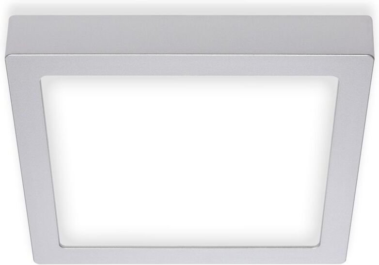 Briloner - led Aufbauleuchte Deckenlampe 4000K 16,5 w Quadratisch Chrom-Matt IP20
