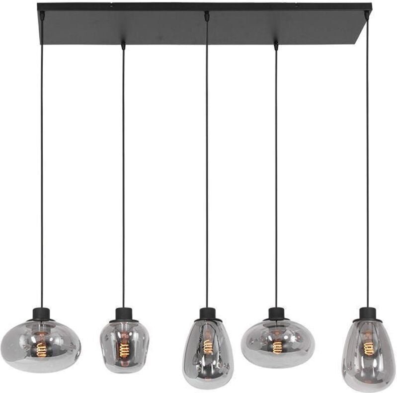 Hängeleuchte - Reflexion - schwarz - glas metall - - Steinhauer