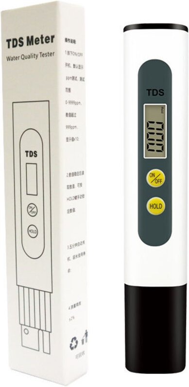 TDS-Tester, LCD-Wasserqualitätsmessgerät in Stiftform mit einem Messbereich von 0 bis 9990 ppm, Wassertester für Trinkwa...