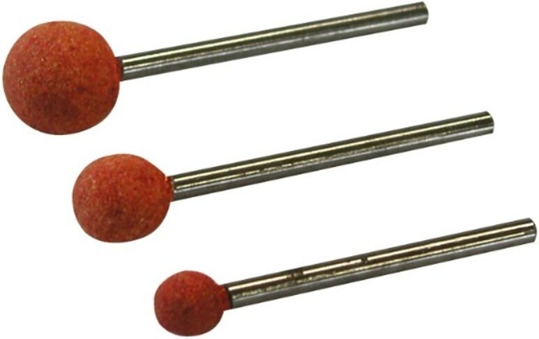 3 kugelförmige Korund-Schleifscheiben MAXICRAFT