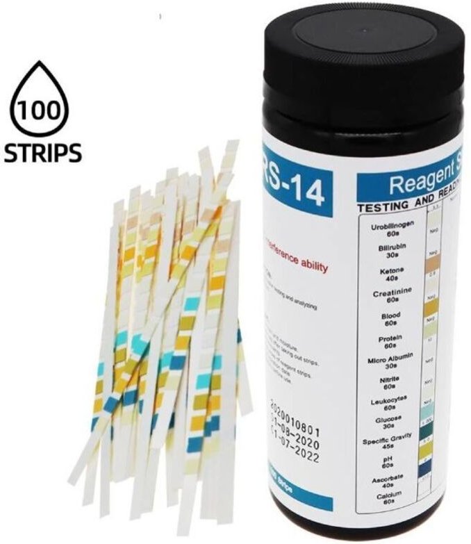 100 Urs-14T reaktive Urinteststreifen, 14-Parameter-Urinteststreifen