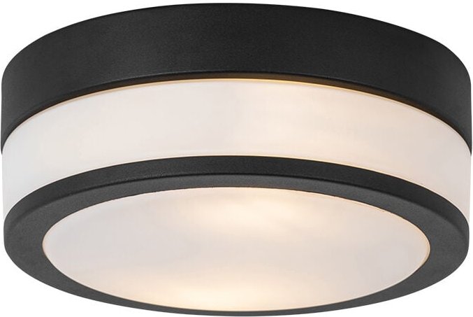Moderne Deckenleuchte schwarz 23 cm IP44 - Flavi
