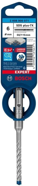 Bosch - Hammerbohrer Expert SDS-7X ø 6,0 mm Arbeits-L.50 mm L.115 mm SDS-plus