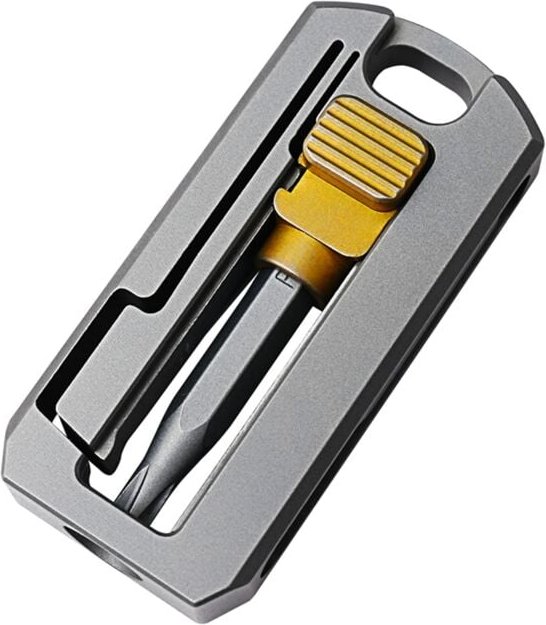 Titanlegierung Schraubendreher Magnetische kleine Wartungskombination Multifunktionale tragbare EDC-Werkzeuge für den Au...