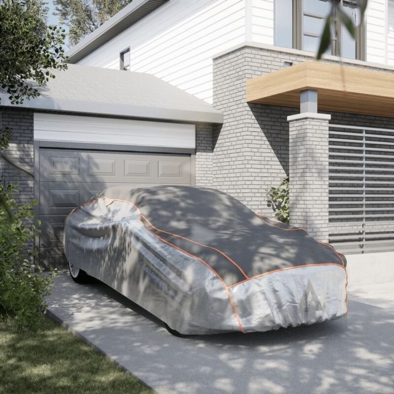Autoabdeckung für Limousine Hagelschutz Voll XL Grau & Silbern vidaXL