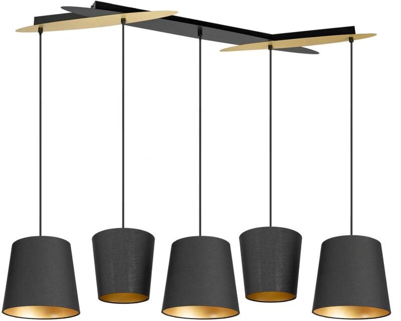 Lucande - Pendelleuchte 'Thamila' aus Textil für Wohnzimmer & Esszimmer von