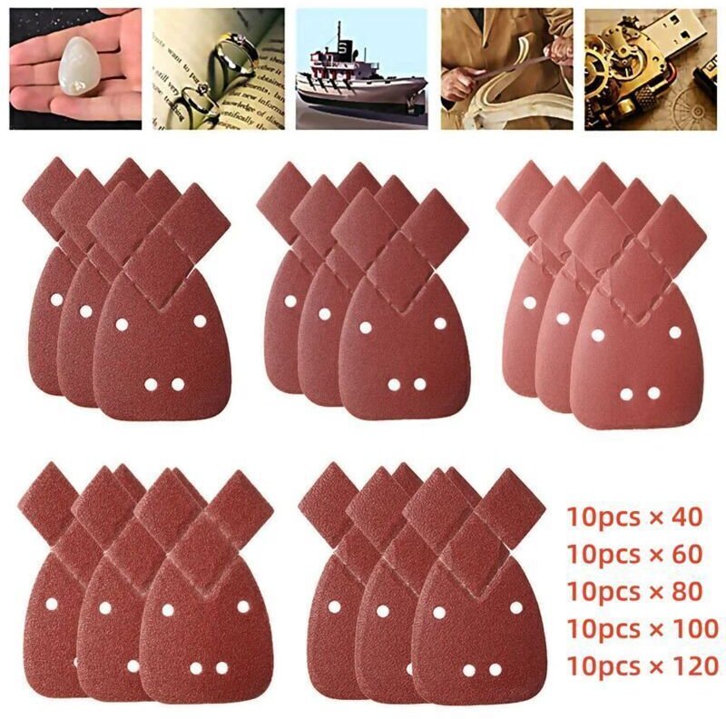Schleifblätter für Black & Decker Handschleifer, Körnung 40, 60, 80, 100, 120