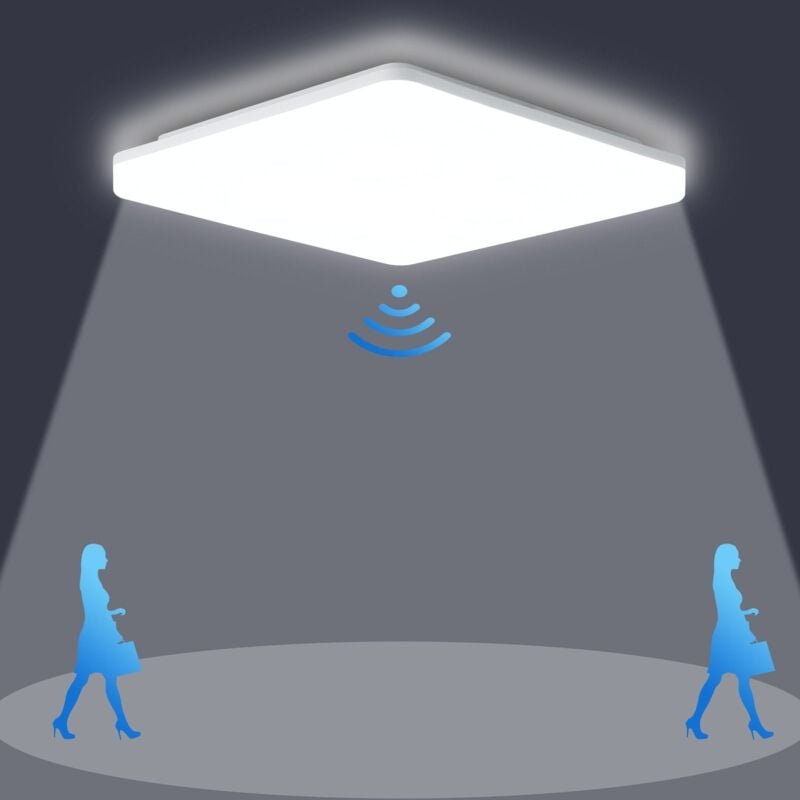 Deckenleuchte led Quadratisch Panel mit Bewegungsmelder 4000K