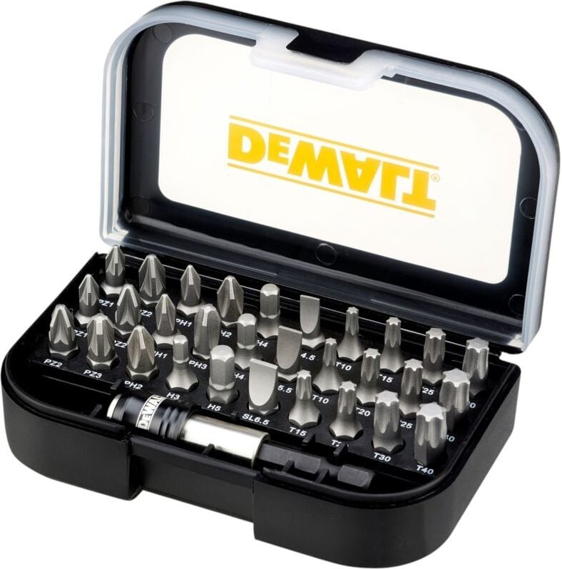 DT7944S-QZ Bit Set 31 teilig in Tough Case Pozidriv / Phillips / Schlitz / Torx / Hex - Dewalt