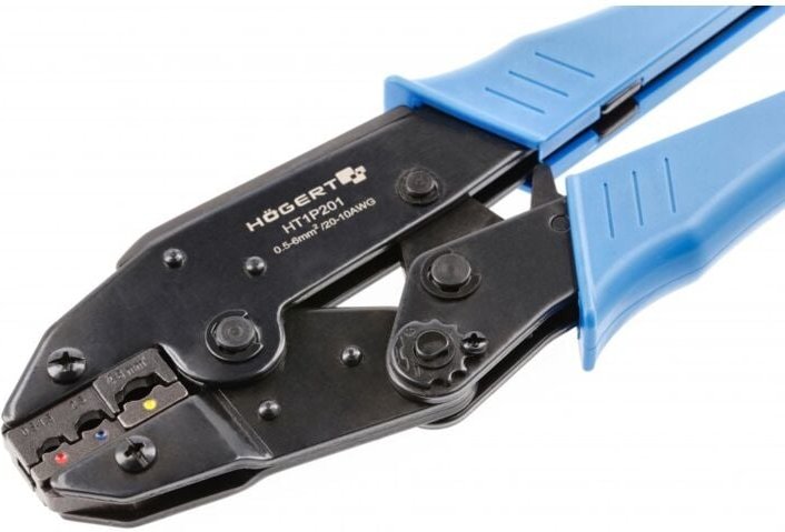 Högert Crimpzange für isolierte Endstücke 0,5 - 6,0 mm²