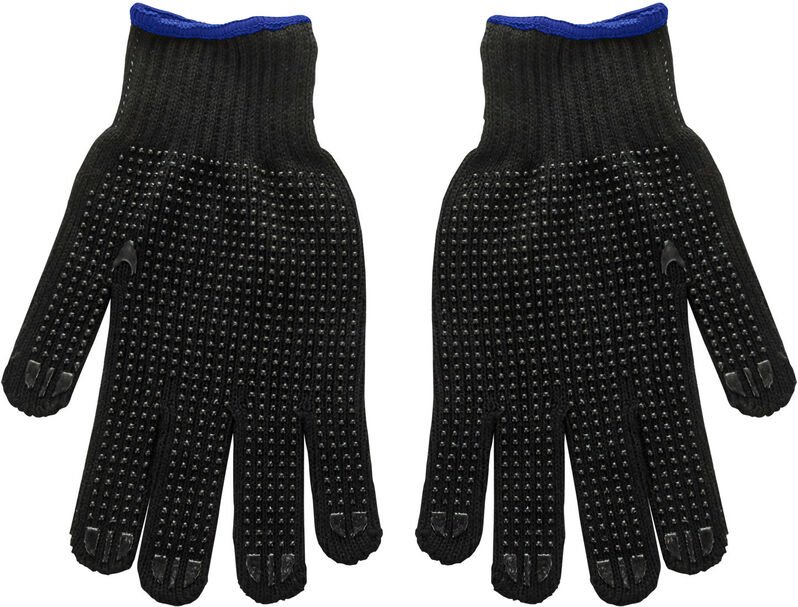 Strickhandschuhe mit Noppen schwarz Gr. 9