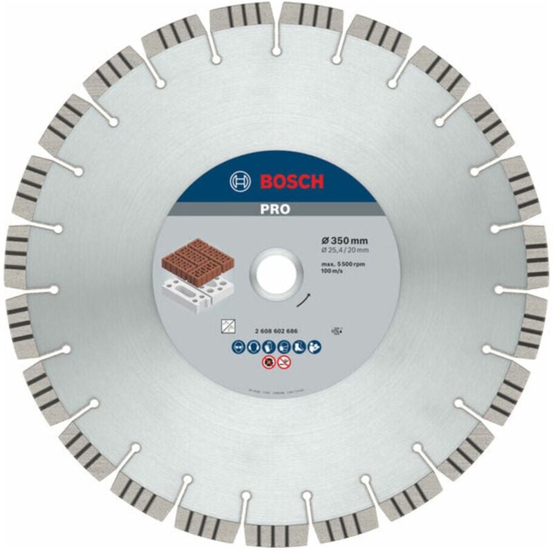 Bosch - Diamanttrennscheibe Best for Abrasive, 350 x 20,00/25,40 x 3,2 x 15 mm