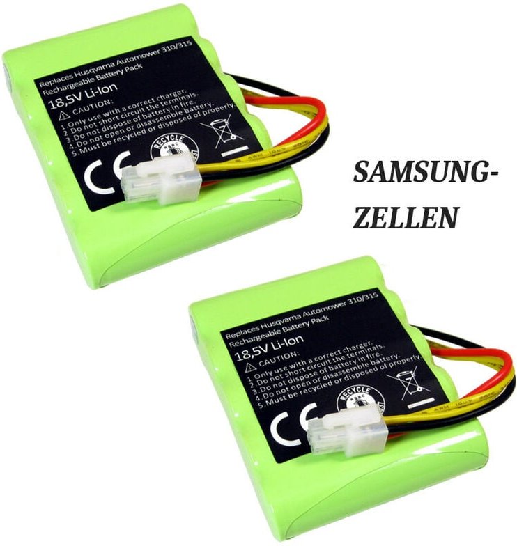 Trade-shop - 2x Li-Ion Akku 18,5V / 3600mAh für Gardena Sileno City 250 15001
