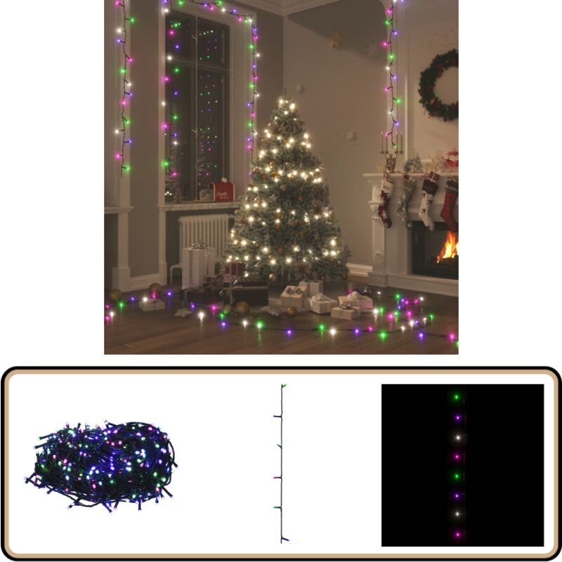 LED-Lichterkette mit 1000 LEDs Pastell Mehrfarbig 100 m pvc - Weihnachtsbeleuchtung - LED-Lichtringe - Lichterkette - In...