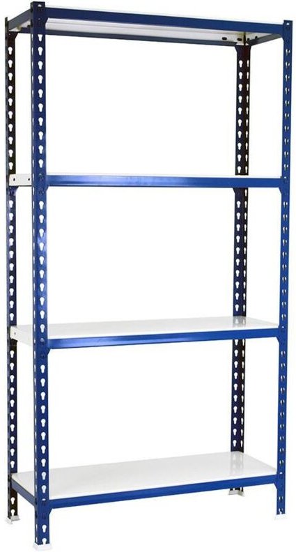 Simonrack Simonclick Mini Metallregal blau und weiß