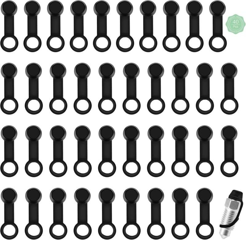40 Stück Bremsentlüftungsnippel-Kappen, 8 mm, universelle Gummi-Bremsentlüftungsschraubenkappen, Bremsschraubenkappen, S...