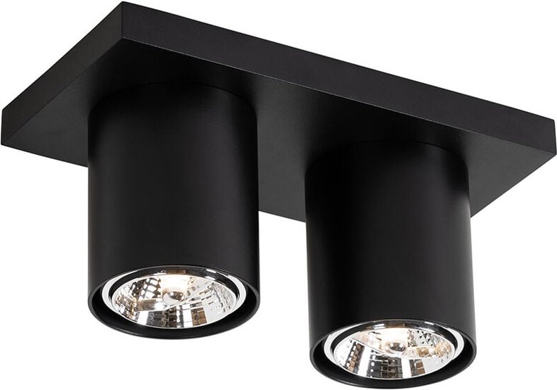 Moderner Deckenstrahler schwarz 2-flammig - Tubo