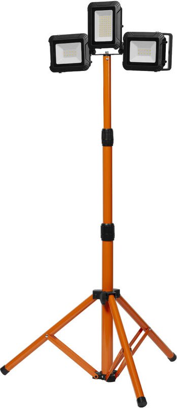 Worklight led Tripod - Arbeitslicht mit Stativ, zentraler Fluter mit 30W und zwei abnehmbaren Akku Strahlern 5W, IP54, 3...