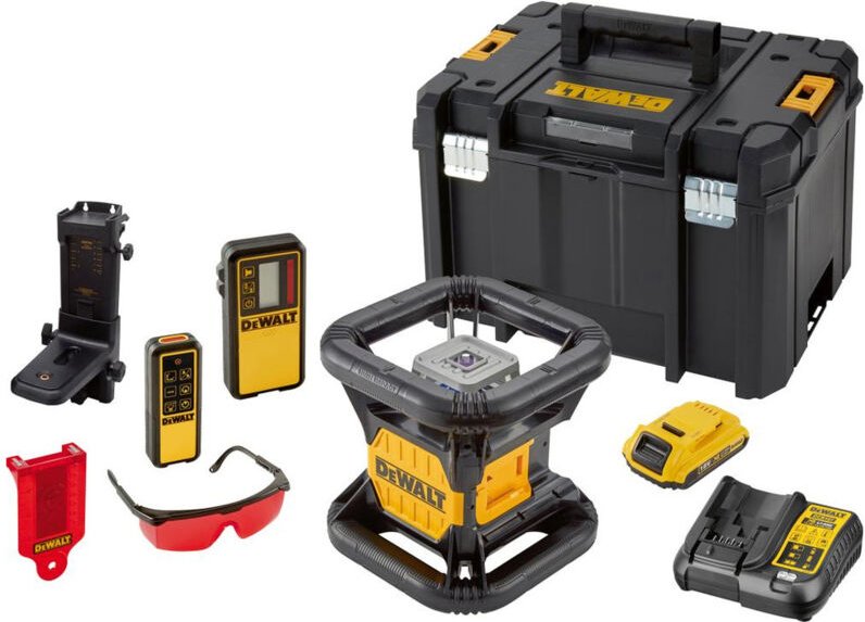 DCE079D1R Vollautomatischer Rotationslaser Laser 18V 2,0Ah mit Zubehör Koffer tstak - Dewalt