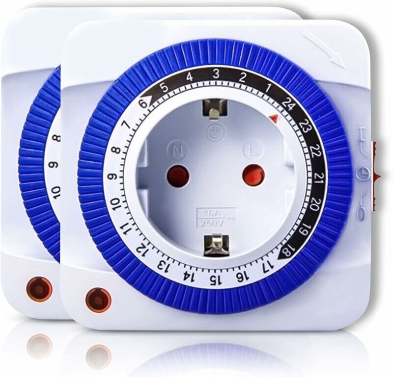 Stück mechanische Timer-Steckdose, intelligenter Timer, hochtemperaturbeständiges flammhemmendes Material, geeignet zum ...