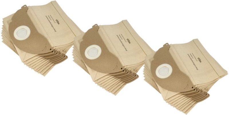 30x Staubsaugerbeutel Ersatz für Kärcher 6.904-322 für Staubsauger - Papier, braun - Vhbw