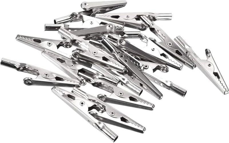 Bluedeer - 50 Stück Krokodilklemmen 10A Alligator clips Antistatisches Zubehör für Labor und Elektrotestarbeiten