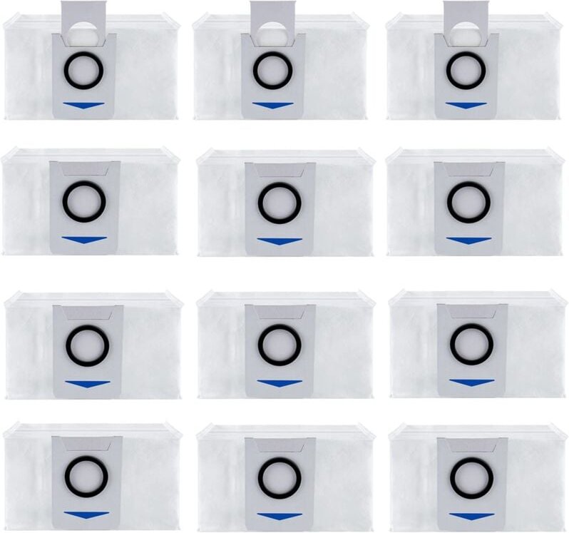12er Pack Staubsaugerbeutel Zubehör für Ecovacs Deebot X1 Omni / X1 e Omni, Staubsauger Ersatzzubehör Staubbeutel