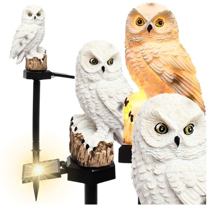 LED Solar Gartenleuchte Eule, wasserdicht, Dämmerungssensor, groß