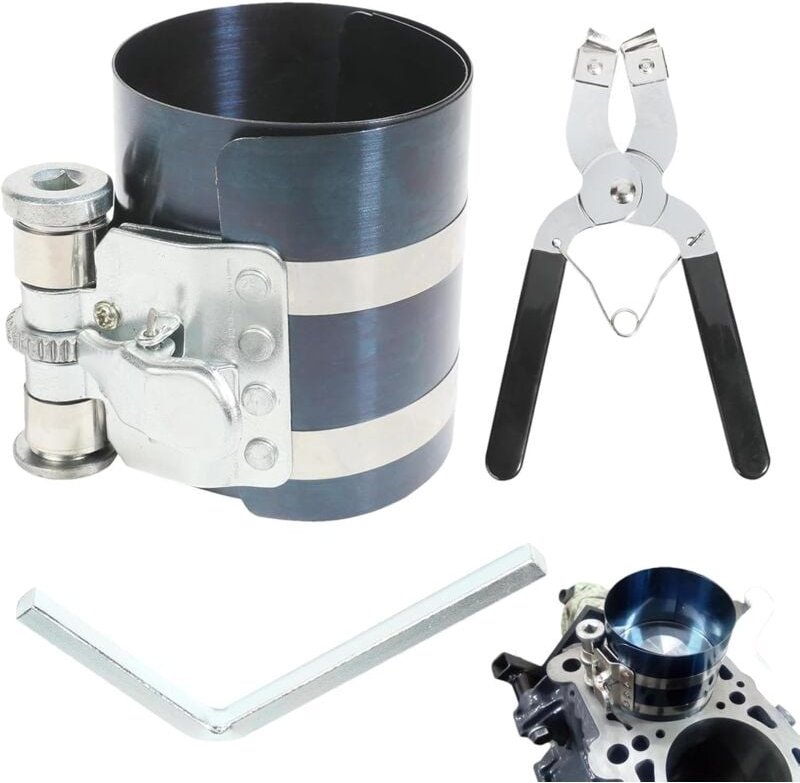 Tonchean - Auto-Kolbenringzange, 3 Zoll 53-175 mm Kolbenringkompressor Auto-Kolbenring-Entfernungszange Kolbeninstallati...