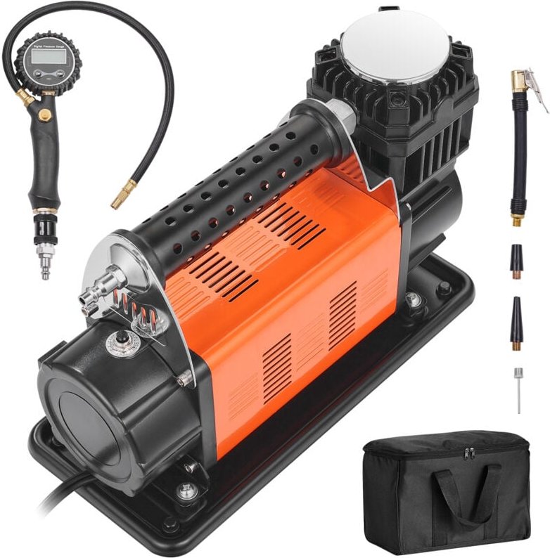 Mophorn - 12-V-Hochleistungsluftkompressor – Reifenfüllset mit digitalem Druckmesser im Lieferumfang enthalten, tragbare...