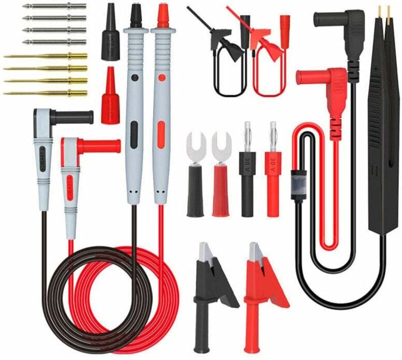 Multimeter-Messleitungssatz - Digitale elektrische Prüfspitzen mit Krokodilklemmen
