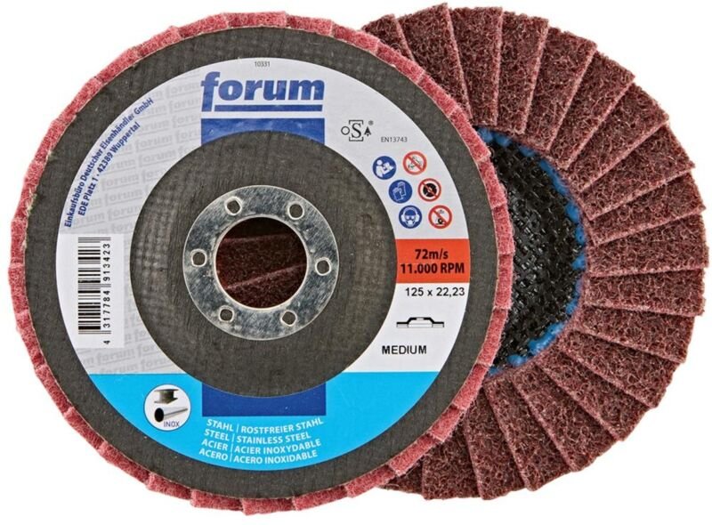 Fächerschleifscheibe 125 mm, Vlies,med - Forum