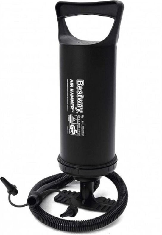 Trade Shop Traesio - Trade Shop - manuelle aufpumpe 36 cm volumen 1.850 cc 3 ventiladapter 62003 -