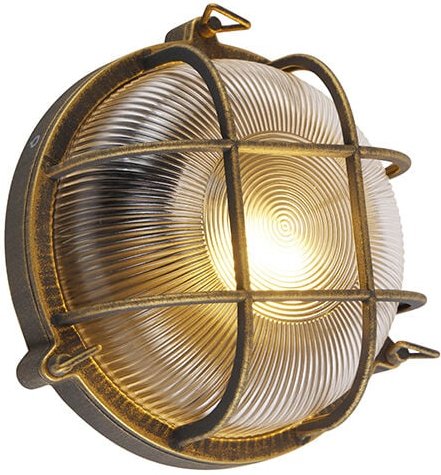 Wand- und Deckenleuchte Gold / Messing rund IP44 - Noutica