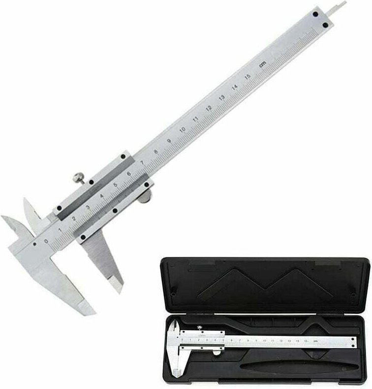 Alovez - Messschieber – 150 mm/0,02 mm – Edelstahl – hohe Präzision – Tiefenmessung – innen und außen