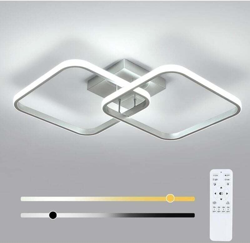 Comely - Dimmbare LED-Deckenleuchte, 50 w, 5625 lm, moderne LED-Deckenleuchte mit Fernbedienung, 3000 k – 6500 k, Wohnzi...