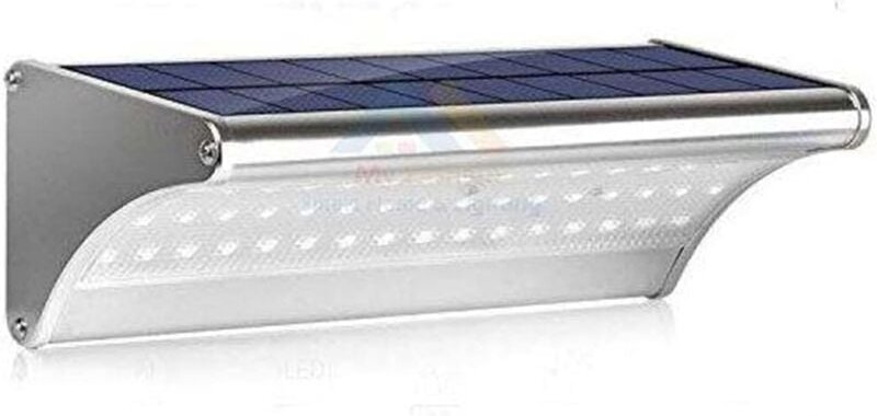 Led Solarleuchte Außen mit Bewegungsmelder für den Außenbereich - Straßen-/Wandlaterne - Aluminiumstrahler - für Garage/...