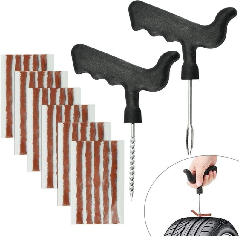 Thumbnail - Memkey - 30 Stück Naturkautschuk-Reifen-Reparatur-Bit, Auto-Reifen-Reparatur-Bit, 6 mm x 10 cm, Motorrad-Reifen-Reparatu...