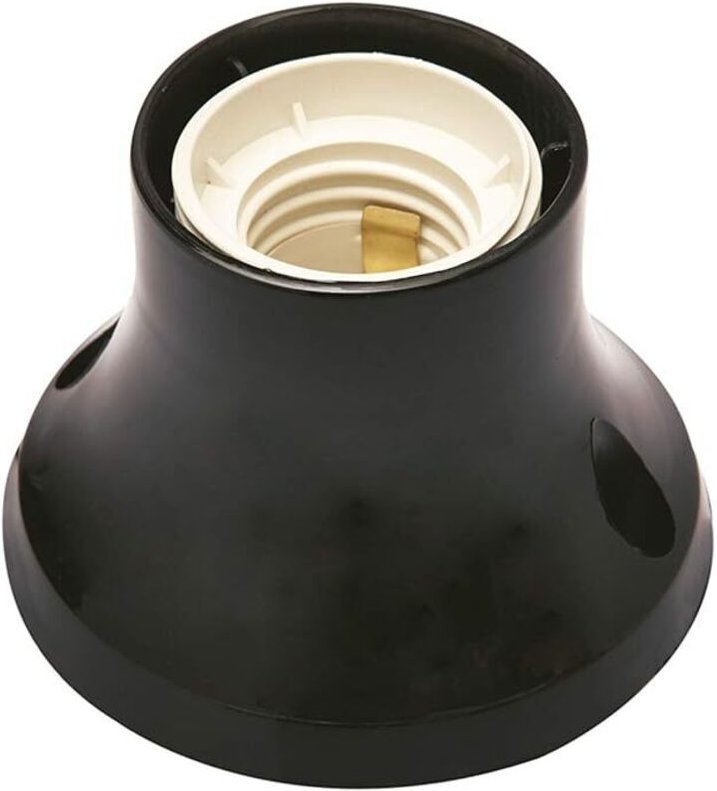 PP0500.2X E27-Lampenfassung – Lampenfassung mit geradem Sockel – E27-Lampenfassung mit Federklemmen und Messingkontakten...
