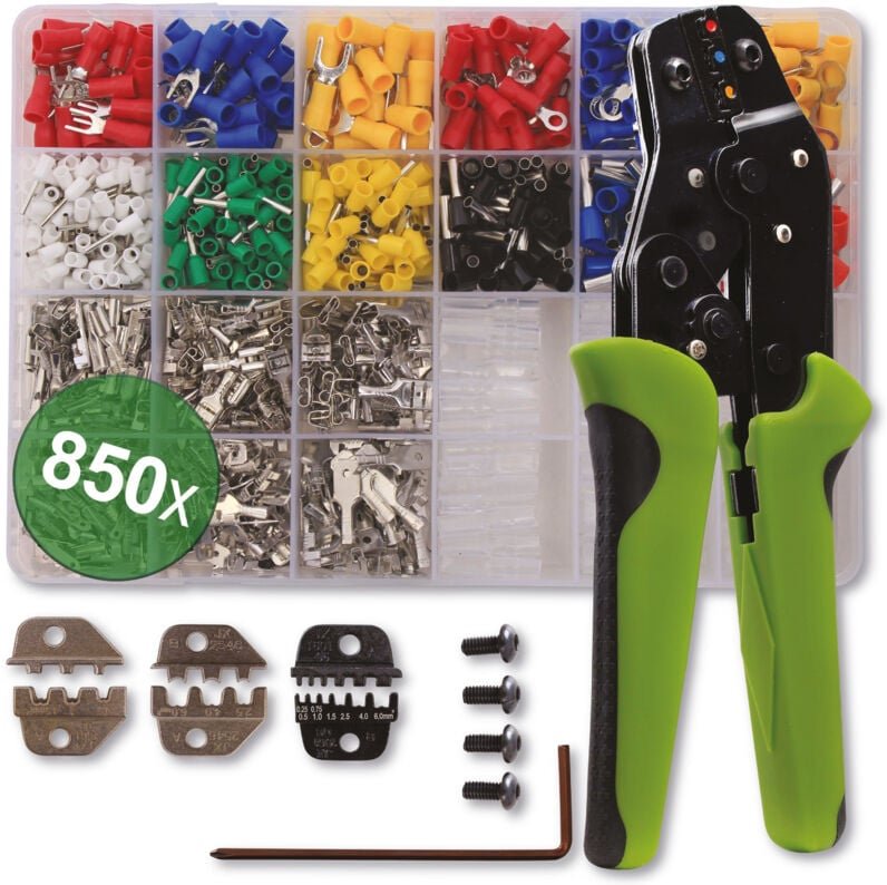 22T014 22T014 Crimpzangen-Set Aderendhülsen, Flachsteckhülsen, Solar-Steckverbinder 0.25 b - Quadrios